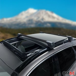Mercedes GLA Roof Rack Cross Bars - Omac - Elegance V2 - Black - '14-'20 Mercedes GLA Roof Rack Cross Bars - Omac - Elegance V2 - Black - '14-'20